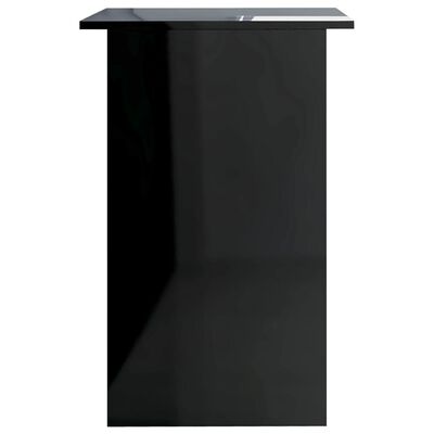 vidaXL Desk High Gloss Black 35.4" x 19.7" x 29.1" Engineered Wood