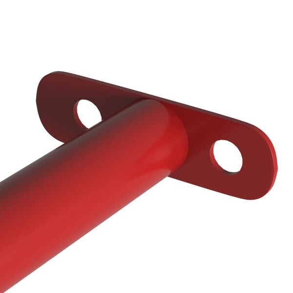 vidaXL Turning Bar Set of 2 Red Powder-coated steel Standard Durable