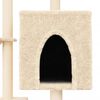vidaXL Cat Tree Cream Engineered wood, plush, sisal 46.1 in tall
