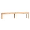 vidaXL Garden Bench Natural Pine Solid Pine Wood Large Seats Many