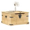 vidaXL Storage Box Honey Pine Solid pine wood, engineered wood, metal