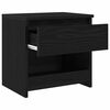 vidaXL Bedside Cabinet with Drawer Black Oak 15.75 x 11.81 x 15.35 in