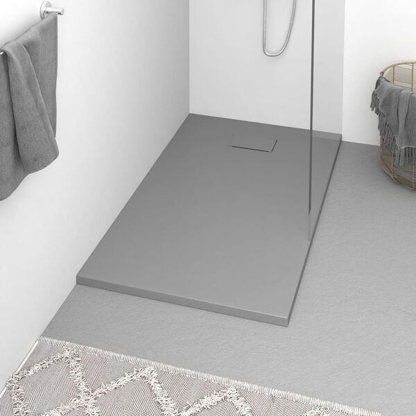 vidaXL Shower Base Tray SMC Grey 47.2x27.6"