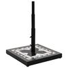 vidaXL Parasol Base Black and White Powder-coated iron, ceramic 26.4 lbs