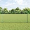 vidaXL Fence with Post Green 5.25 x 82.02 ft Steel and PVC
