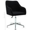 vidaXL Office Chair Black Polyester, Plywood, Steel Medium Swivel