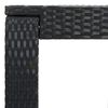 vidaXL Garden Bar Set Black PE rattan, Powder-Coated Steel Standard