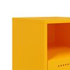 vidaXL Bedside Cabinet Set of 2 Mustard Yellow Steel Small