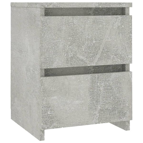 vidaXL Nightstand Concrete grey Engineered wood Small Bedside Cabinet