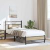vidaXL Bed Frame Sonoma oak Engineered wood and steel Small Single