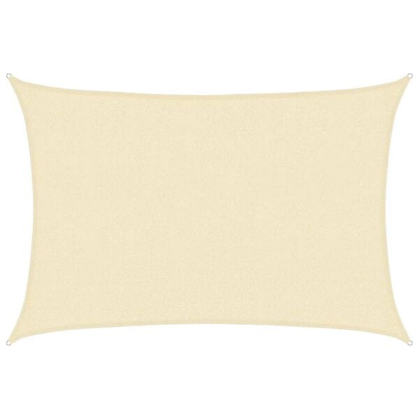 vidaXL Sunshade Sail 1.75 oz/ft² Cream 8.2x13.1' HDPE