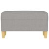 vidaXL Bench Light Grey Fabric (100% polyester), Plywood, Foam