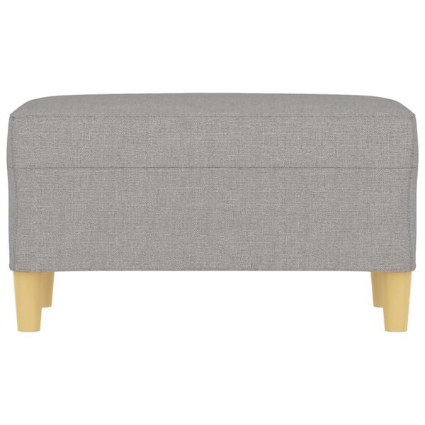 vidaXL Bench Light Grey Fabric (100% polyester), Plywood, Foam