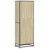 vidaXL Bookcase Sonoma Oak Engineered wood, metal Tall Bookcase