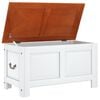 vidaXL Storage Chest Brown and white Solid acacia wood and engineered wood
