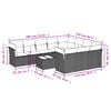 vidaXL Garden Sofa Set Grey PE rattan, powder-coated steel Medium
