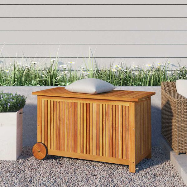 vidaXL Garden Storage Box Natural wood Solid Acacia wood Medium Storage