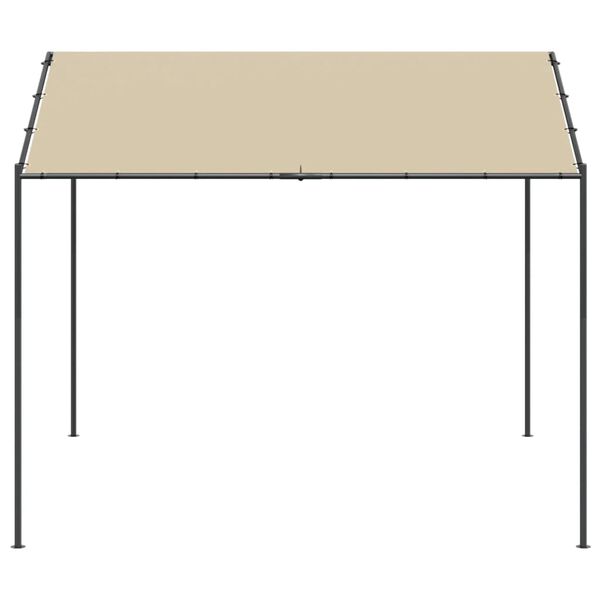 vidaXL Canopy Tent Beige Powder-coated steel, Polyester with PA coating