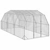vidaXL Chicken Run Galvanized Steel Large Durable Chicken Run