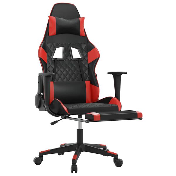 vidaXL Gaming Chair Black and Red