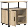 vidaXL Cabinet with Charging Station with Wheel Sonoma Oak