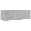 vidaXL TV Cabinet Set Concrete Grey Engineered Wood Medium