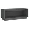 vidaXL TV Cabinet Grey Solid Pine Wood Medium TV Cabinet Rectangular