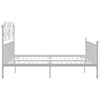 vidaXL Bed Frame White Powder-coated metal Double Durable Bed Frame