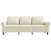 vidaXL 3-seater Sofa Cream Velvet (100% polyester)