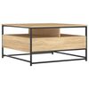 vidaXL Coffee Table Sonoma Oak Engineered Wood, Metal Frame 31.5 in