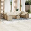 vidaXL Garden Sofa Set Beige and cream white