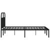 vidaXL Bed Frame Black Powder-coated steel Double Bed Frame