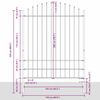 vidaXL Garden Fence 3 pcs Grey 66.93 x 88.58 in Powder-Coated Steel