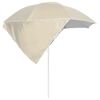 vidaXL Beach Parasol with Side Walls Sand 84.6 "