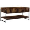 vidaXL Coffee Table Smoked oak Engineered wood, metal Standard