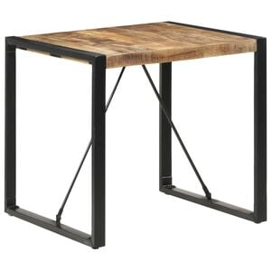 vidaXL Dining Table Rough Mango Wood Rough Mango Wood, Powder-Coated Steel