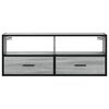 vidaXL TV Cabinet Grey Sonoma Engineered wood, Metal Medium TV Cabinet