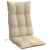 vidaXL Highback Chair Cushion Set of 6 Beige