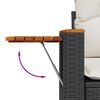vidaXL Garden Sofa Set Black PE rattan Medium Modular Garden Sofa Set