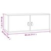 vidaXL Wall Cabinet White Solid pinewood 31.5 in x 11.8 in x 11.8 in
