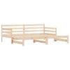 vidaXL Daybed With Trundle Pine Solid pine wood Twin