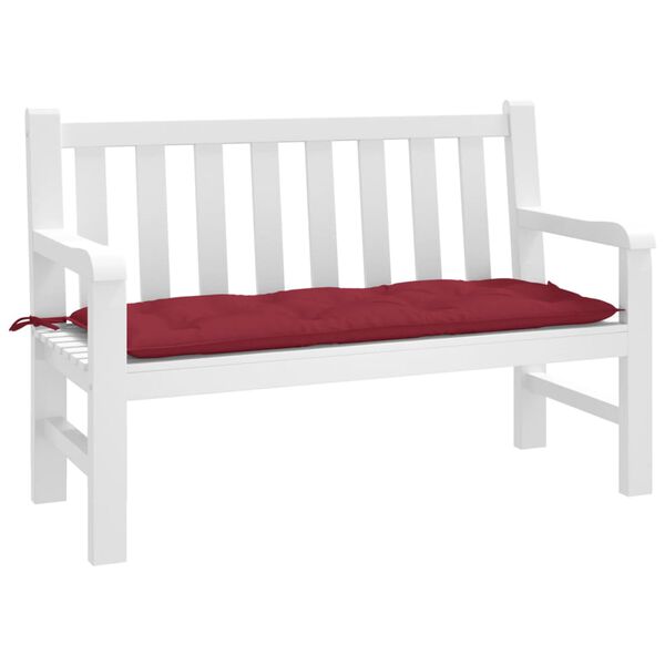 vidaXL Garden Bench Cushion Wine Red Oxford Fabric 47.2 x 19.7 x 2.8 in