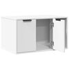 vidaXL Cat Litter Box Enclosure White Engineered wood 31.5x19.7x17.7 in