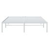 vidaXL Bed Frame White Powder-Coated Steel 63 x 79 in Bed Frame