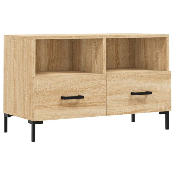 vidaXL TV Cabinet Sonoma oak Engineered wood, iron TV Cabinet
