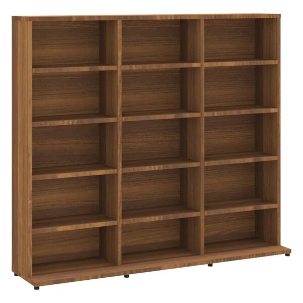 vidaXL CD Cabinet Brown Oak Engineered Wood