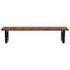 vidaXL Basin Shelf Wall Mounted Steel and Solid Wood Oak