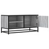 vidaXL TV Cabinet Grey Sonoma Engineered Wood, Metal Rectangular Modern
