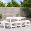vidaXL Garden Dining Set White Solid pine wood Durable Garden Dining Set