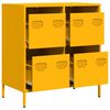 vidaXL Sideboard Mustard Yellow Cold-rolled steel Medium Sideboard